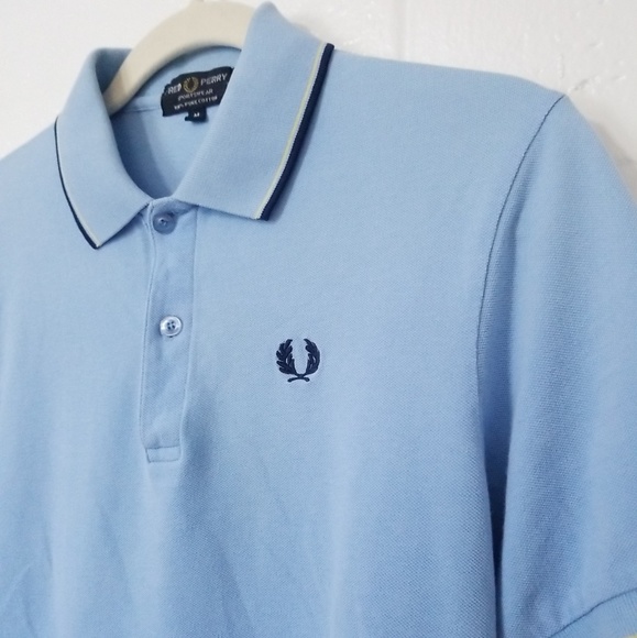Fred Perry Other - FRED PERRY MENS MEDIUM S/S POLO SHIRT LIGHT BLUE